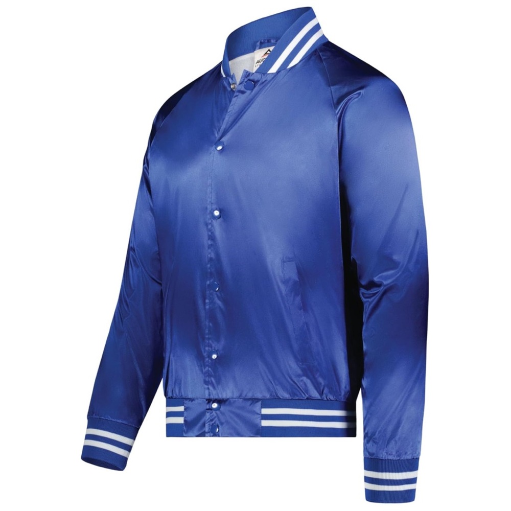Augusta Sportswear Royal/White Satin Jacket - Size M - Picture 3 of 16